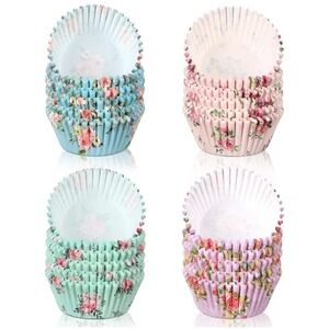 600 Count Floral Cupcake Liners Tea Party Baking Paper Easter Cupcake Liners ...